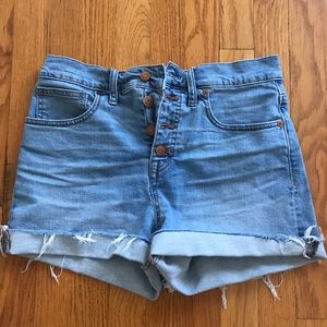 Madewell High Waisted Denim Jean Shorts